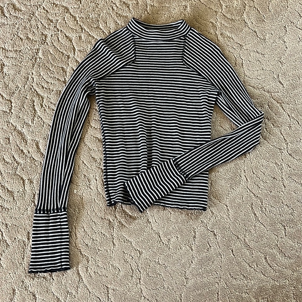 Free People High Neck Striped Top!